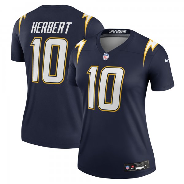 Women's Los Angeles Chargers #10 Justin Herbert Nike Navy Alternate Super Chargers Legend Player Performance Top