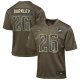 Youth #26 Saquon Barkley Philadelphia Eagles Nike 2025 Salute to Service Game Olive Jersey