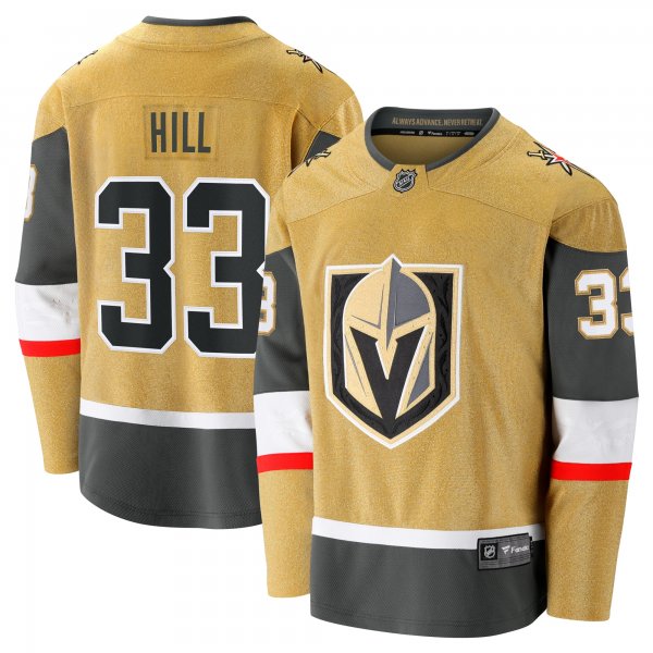 Men's Vegas Golden Knights Adin Hill Fanatics Gold Home Breakaway Jersey