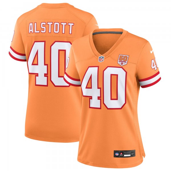 Women's Tampa Bay Buccaneers #40 Mike Alstott Nike Creamsicle 50th Season Game Jersey
