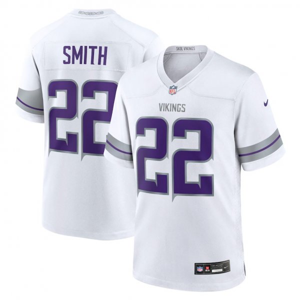 Men's Minnesota Vikings #22 Harrison Smith Nike White Alternate Game Jersey