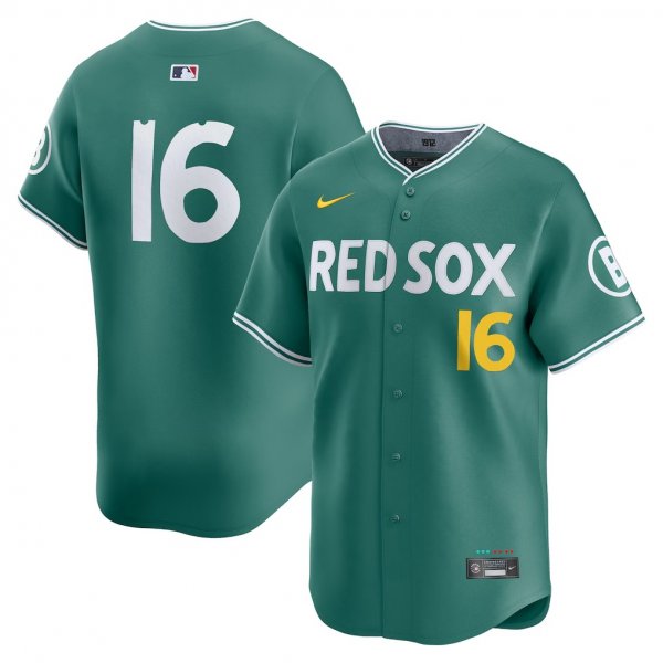 Men's Boston Red Sox #16 Jarren Duran Nike Green 2025 City Connect Player Jersey