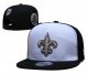New Orleans Saints White and Black Cap