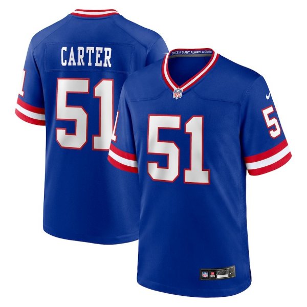 Men's #51 Abdul Carter New York Giants Abdul Carter Nike First Round Pick 2nd Alternate Game Royal Jersey