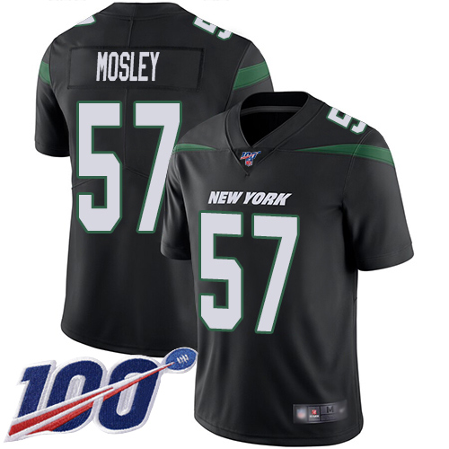 New York Jets #57 C.J. Mosley Black Alternate Men's Stitched NFL 100th Season Vapor Limited Jersey