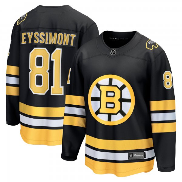 Men's Boston Bruins #81 Michael Eyssimont Black Home Breakaway Player Jersey